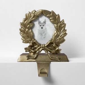 Wreath Picture‎ Frame Christmas Stocking Holder, Gold - Threshold Studio McGee